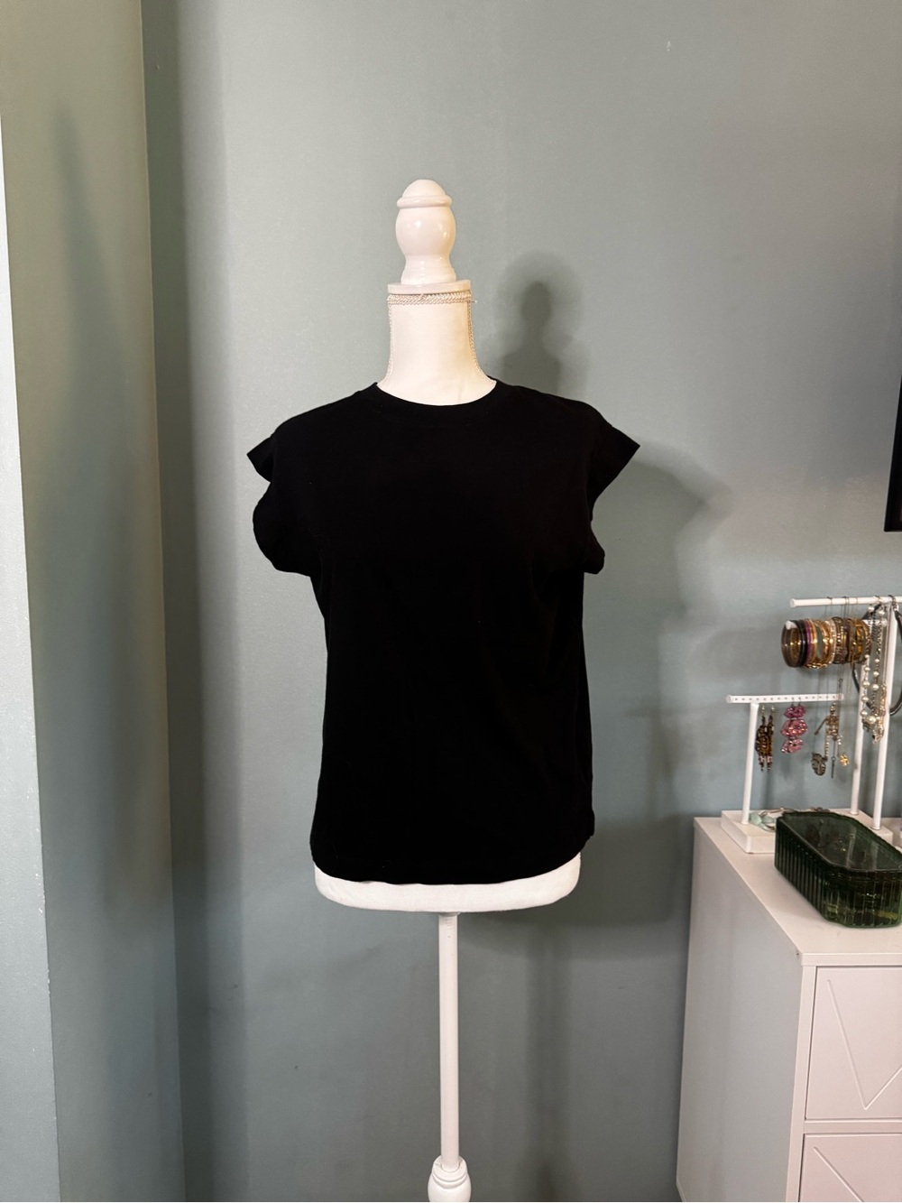 A New Day black Women's Muscle Tee Shirt  - Boxy Crewneck